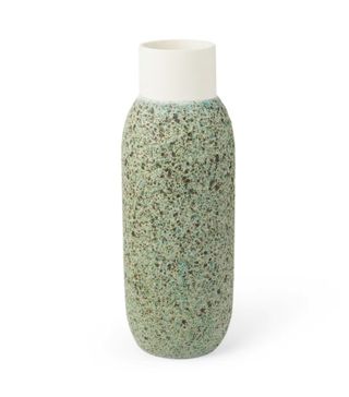 Made + Kairo Textured Ceramic Vase, Blue