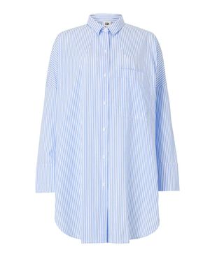 John Lewis Kin + Kin Stripe Cotton Poplin Shirt in Blue