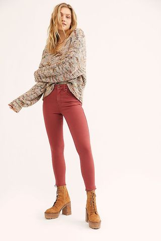 Free People + Raw High-Rise Jeggings