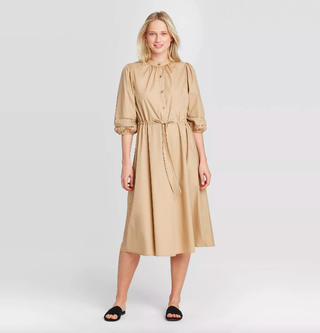 Who What Wear x Target + Puff Elbow Sleeve Collared Shirtdress