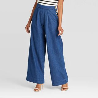 Who What Wear x Target + High-Rise Wide-Leg Pants