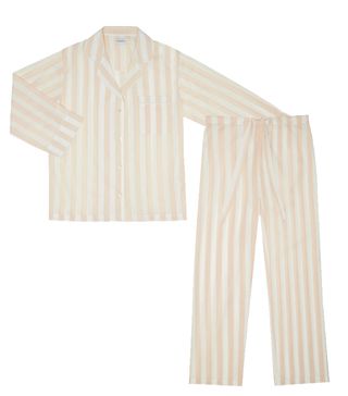 Honna London + Beige Stripe Pyjama Set