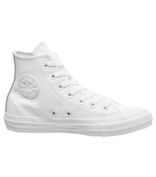 Converse + All Star Hi Leather White Mono