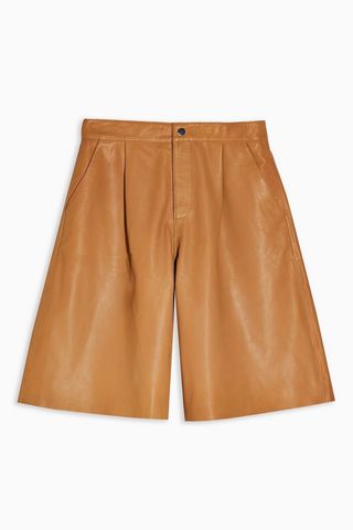 Topshop + Camel Leather Culottes