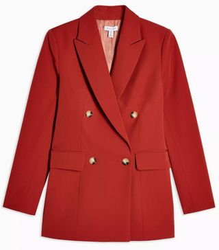 Topshop + Brick Double Breasted Blazer