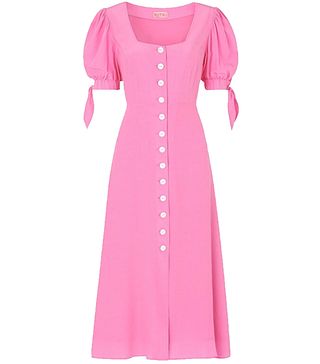 Kitri + Lenora Pink Midi Dress