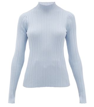 Acne Studios + Katina High-Neck Ribbed Cotton-Blend Sweater