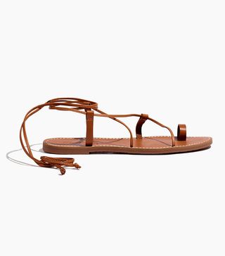 Madewell + The Boardwalk Lace-Up Toe-Hold Sandal