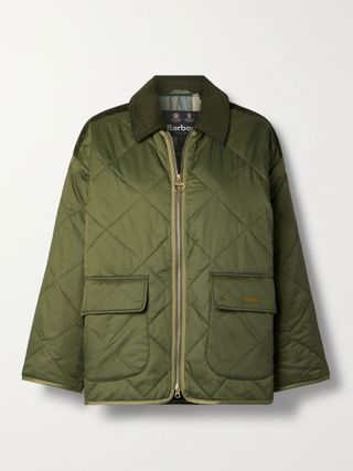 Barbour + Ryhope Corduroy-Trimmed Quilted Shell Jacket