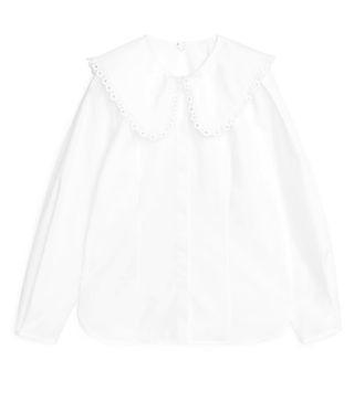 Arket + Embroidered Poplin Blouse