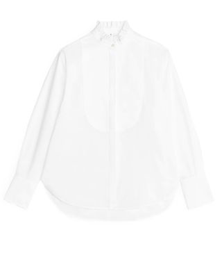 Arket + Ruffle-Neck Tuxedo Shirt