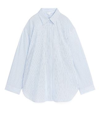 Arket + Relaxed Striped Poplin Shirt