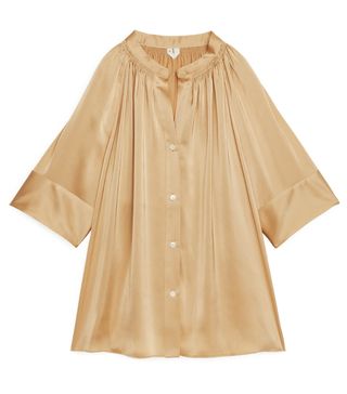 Arket + Short-Sleeve Satin Blouse