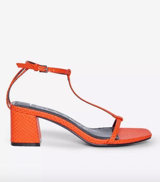 Dorothy Perkins + Lola Skye Orange Smug Heeled Sandals