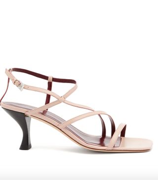 Staud + Gita Square-Toe Leather Sandals
