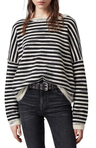 AllSaints + Bretta Stripe Oversize Sweater