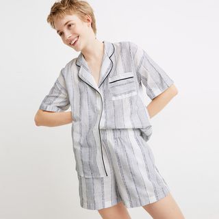 Madewell x Parachute + Striped Oversized Pajama Shirt