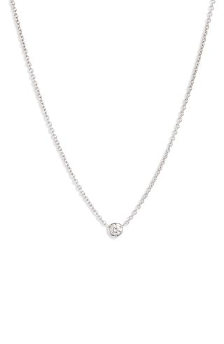 Bony Levy + Petite Bezel Diamond Solitaire Necklace