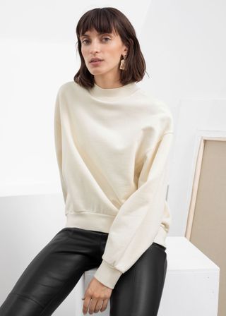 & Other Stories + Organic Cotton Mock Neck Sweater