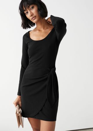 & Other Stories + Fitted Scoop Neck Mini Dress