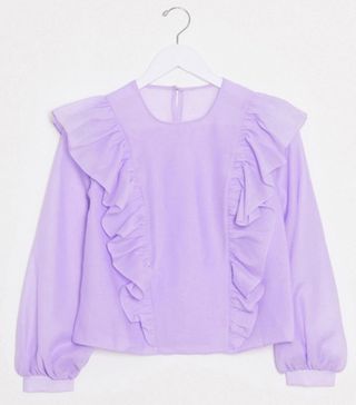 River Island + Petite Frill Front Blouse