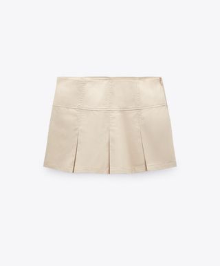 Zara + Pleated Mini Skirt