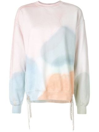 Collina Strada + Abstract-Print Oversized Sweatshirt