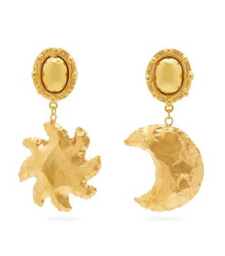 Sylvia Toledano + Mismatched Moon and Star Clip Earrings