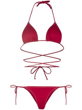Reina Olga + Miami Printed Wraparound Bikini Set