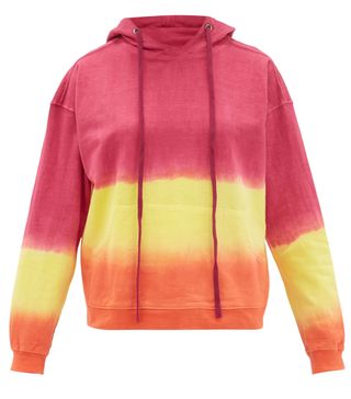 Arizona Love + Alexa Tie-Dye Cotton Hooded Sweatshirt