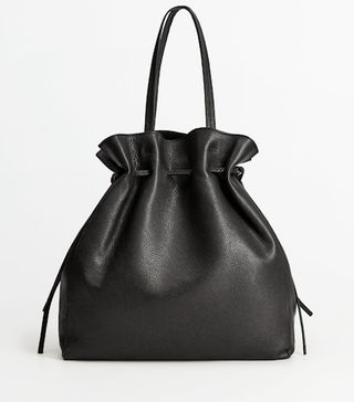 Mango + Leather Bucket Bag