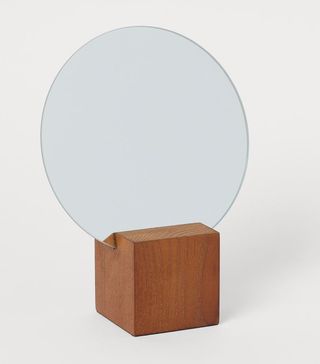 H&M + Small Mirror on a Wooden Base