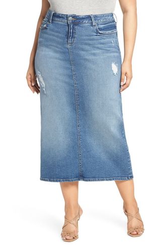 Slink Jeans + Long Denim Skirt