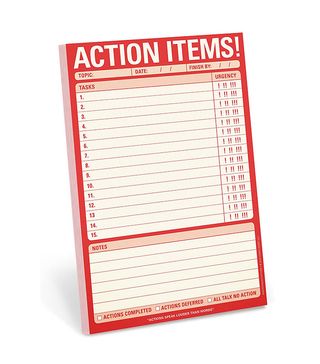 Knock Knock + Action Items Pad