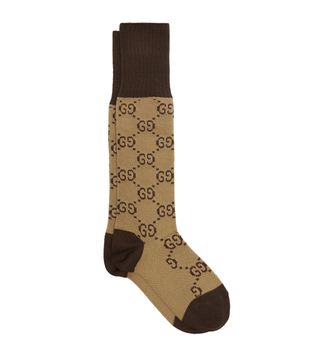 Gucci + GG-Intarsia Cotton-Blend Socks