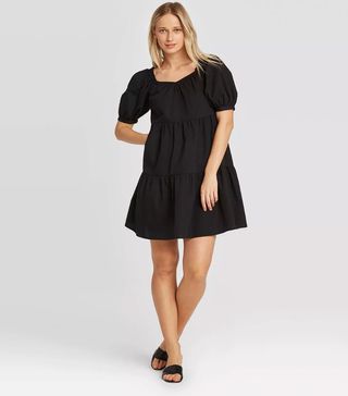 Who What Wear + Puff Short Sleeve Dress