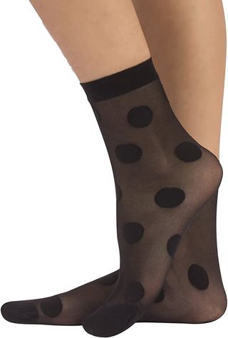 Calzitaly + 3-Pack of Sheer Ankle Socks in Dots, Stripes, and Geometric