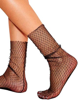 Didk + 2-Pack of Decorated Mesh Slouch Socks