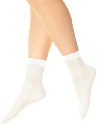 Angelina + 6-Pack of Nylon Ankle Hosiery 40D Sheer Socks
