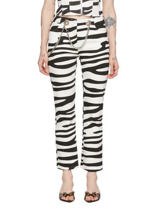 Miaou + Black & White Tomma Zebra Jeans