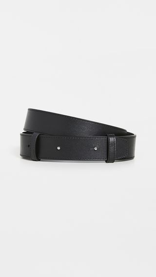 Ganni + Slim Leather Belt