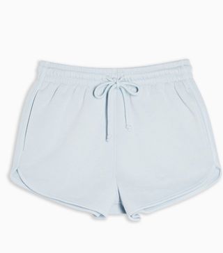 Topshop + Pale Blue 90'S Mini Runner Shorts