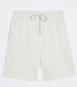 Topshop + Petite Grey Marl Oversized Jogger Shorts