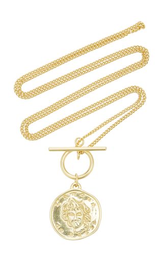 Fallon + L'Amour De Paris Brass Coin Pendant Necklace