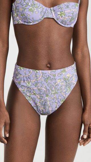 Tory Burch + Printed High Waisted Bottoms