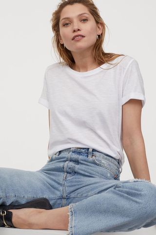 H&M + Round-Neck T-Shirt