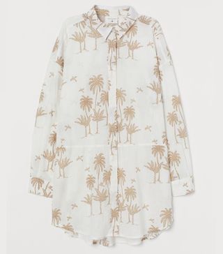 H&M + Long Linen-Blend Shirt