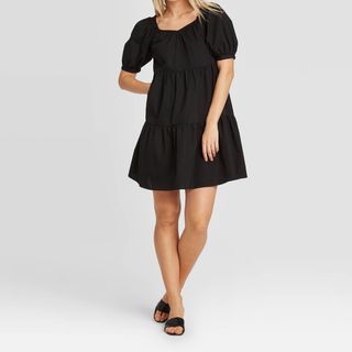 Who What Wear + Puff Short Sleeve Dress