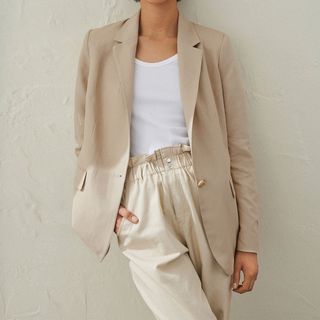 H&M + Linen-Blend Blazer