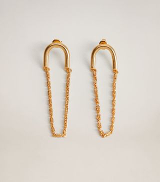 Mango + Chain Pendant Earrings